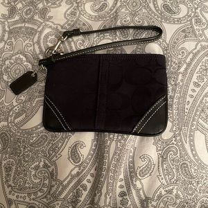 Coach Black Signature Wristlet
